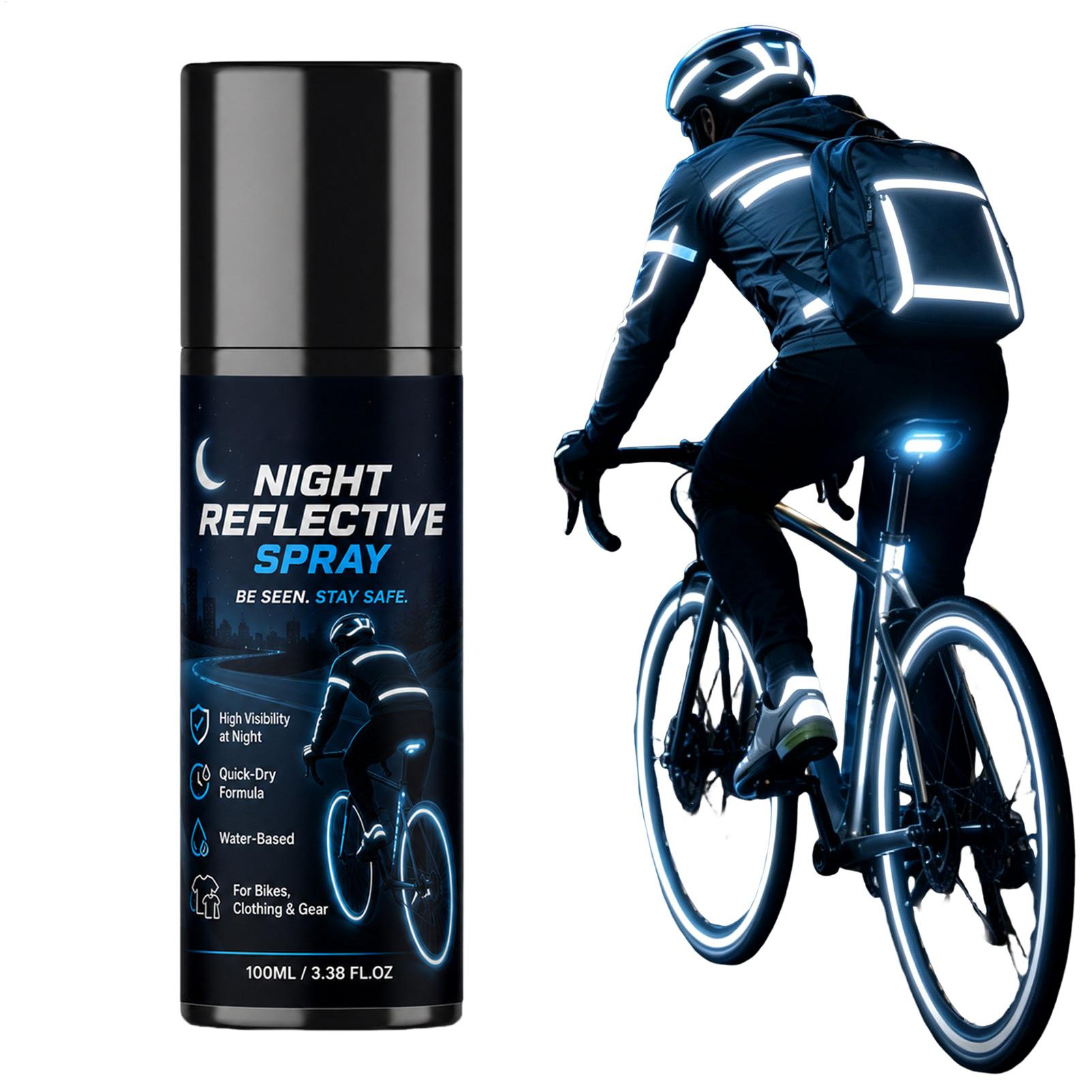 Cycling Visibility Gear - Spray reflectante nocturno de 100 ml,