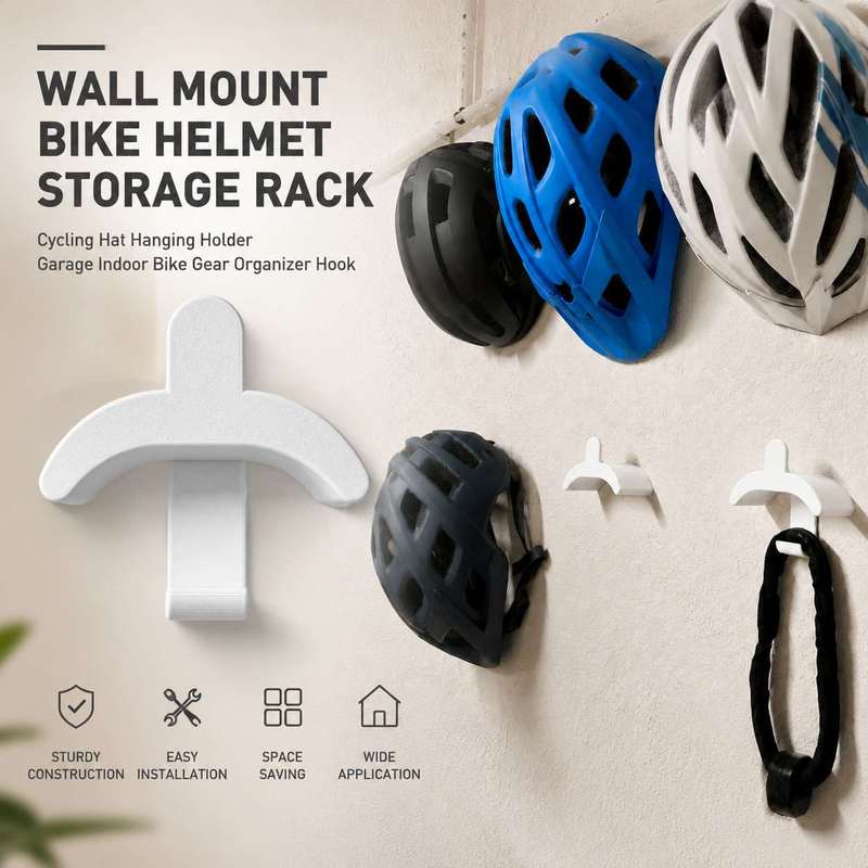 Cycling Gear Wall Storage - Soporte de pared interior para casco