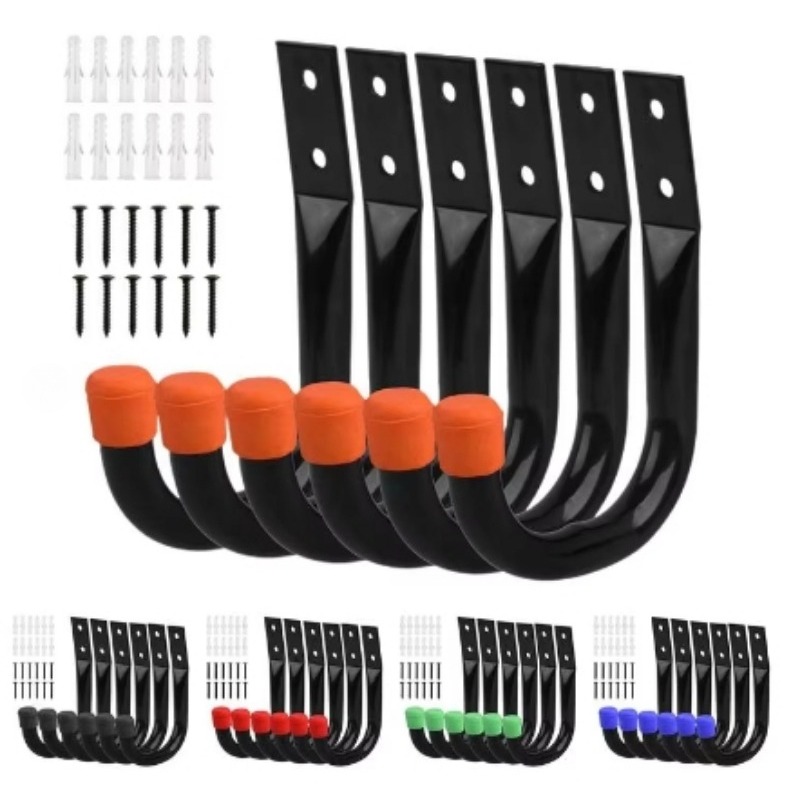 Cycling Gear Wall Storage - 6 unids/set ganchos de montaje en