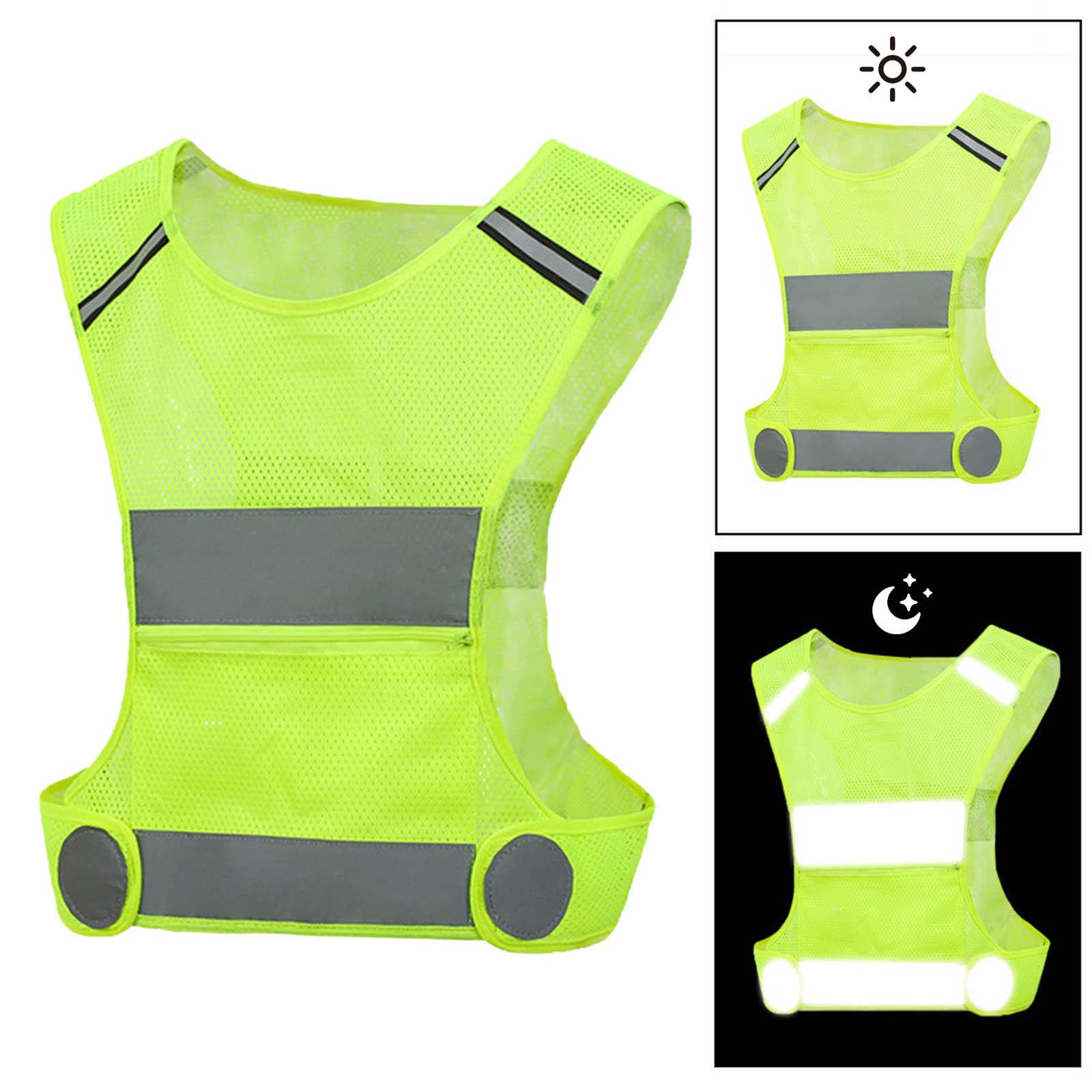 Cycling Visibility Gear - Accesorios Reflectantes, Chaleco de Malla Fluorescente