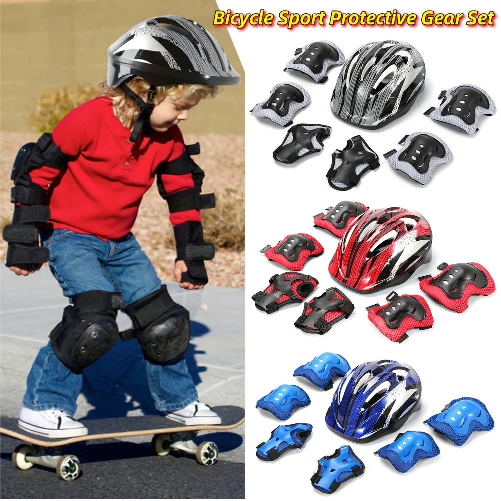 Cycling Protective Gear Kids - Juego de 7 Piezas de Equipo