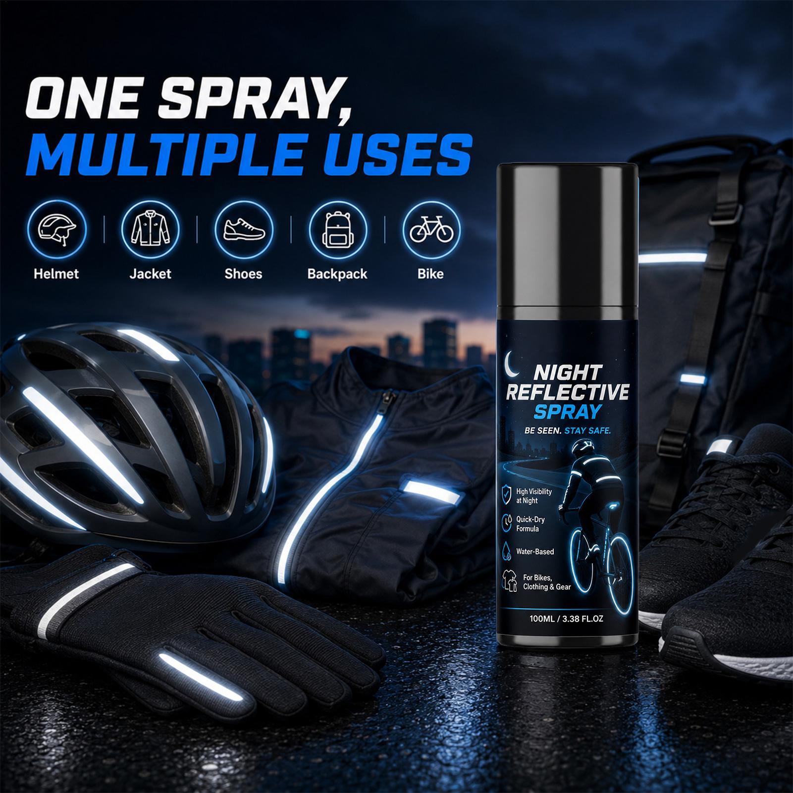 Spray reflectante nocturno de  - Cycling Visibility Gear reseña y precio