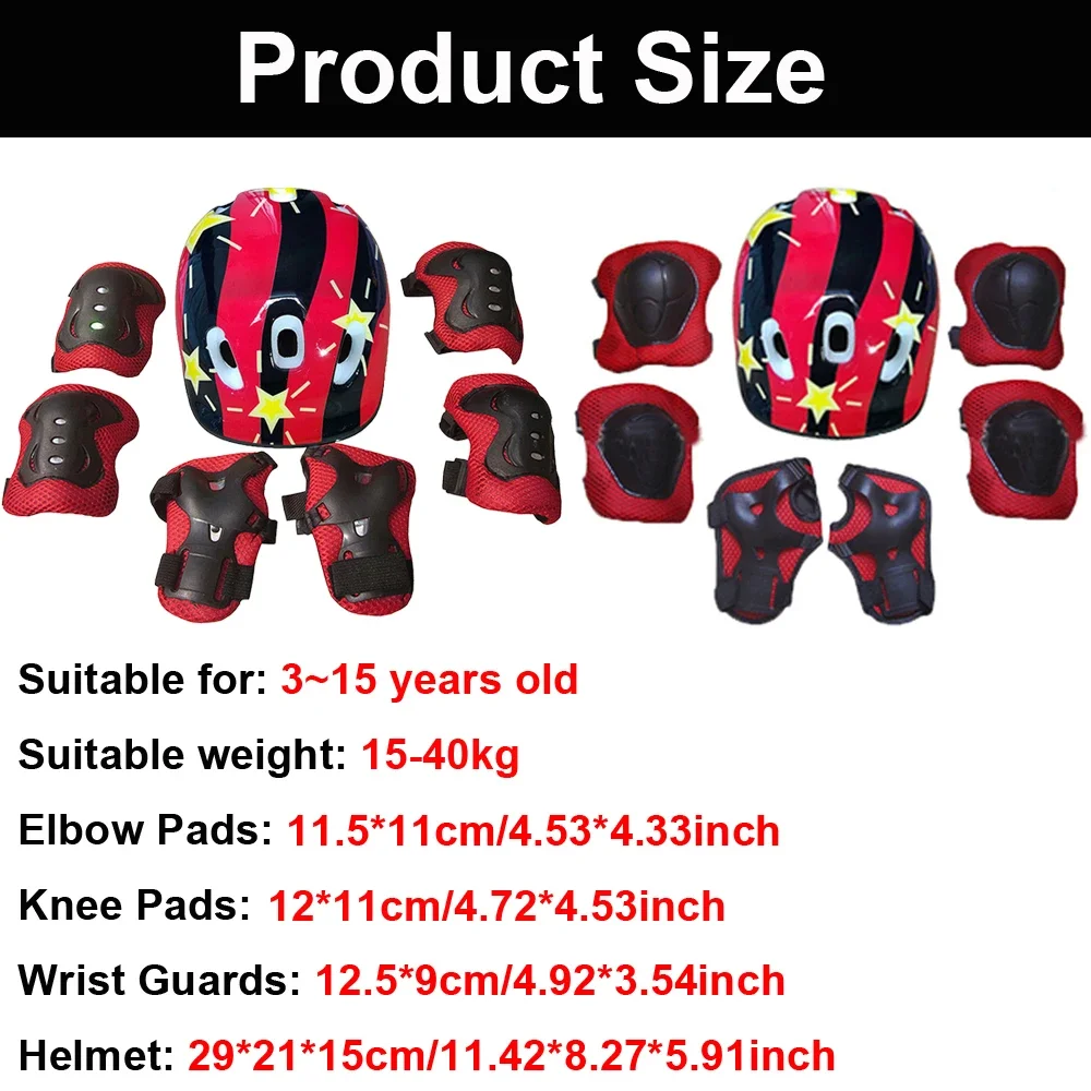 Casco y rodilleras ajustables  - Cycling Protective Gear Kids reseña y precio