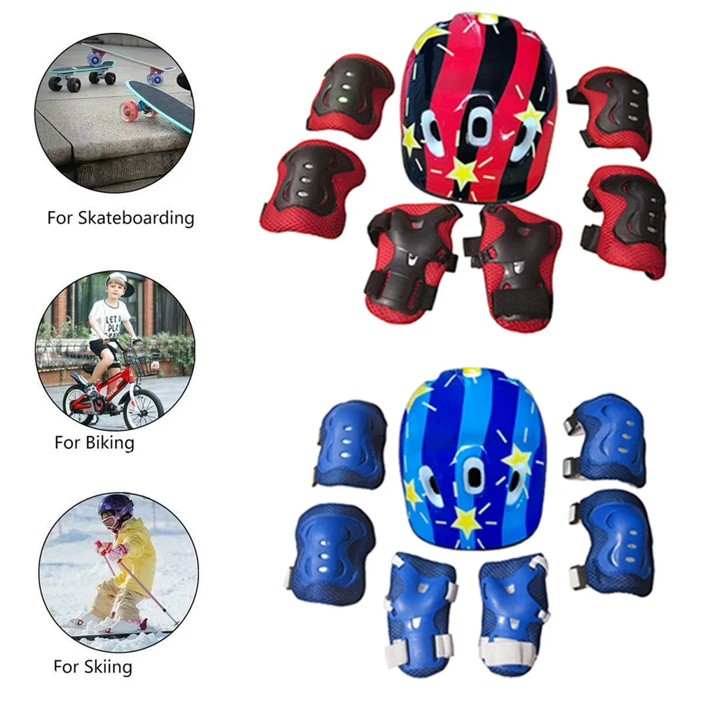 Casco y rodilleras ajustables  - Cycling Protective Gear Kids reseña y precio