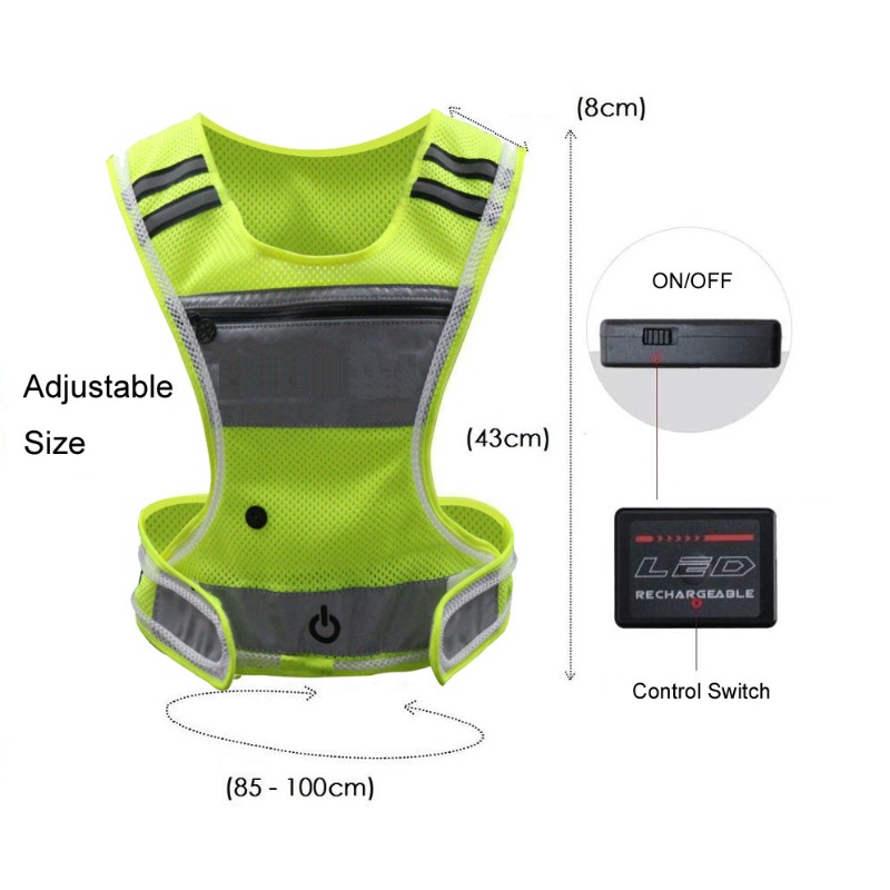 Ropa Deportiva con Luces LED,  - Cycling Visibility Gear reseña y precio