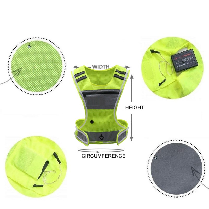 Ropa Deportiva con Luces LED,  - Cycling Visibility Gear reseña y precio