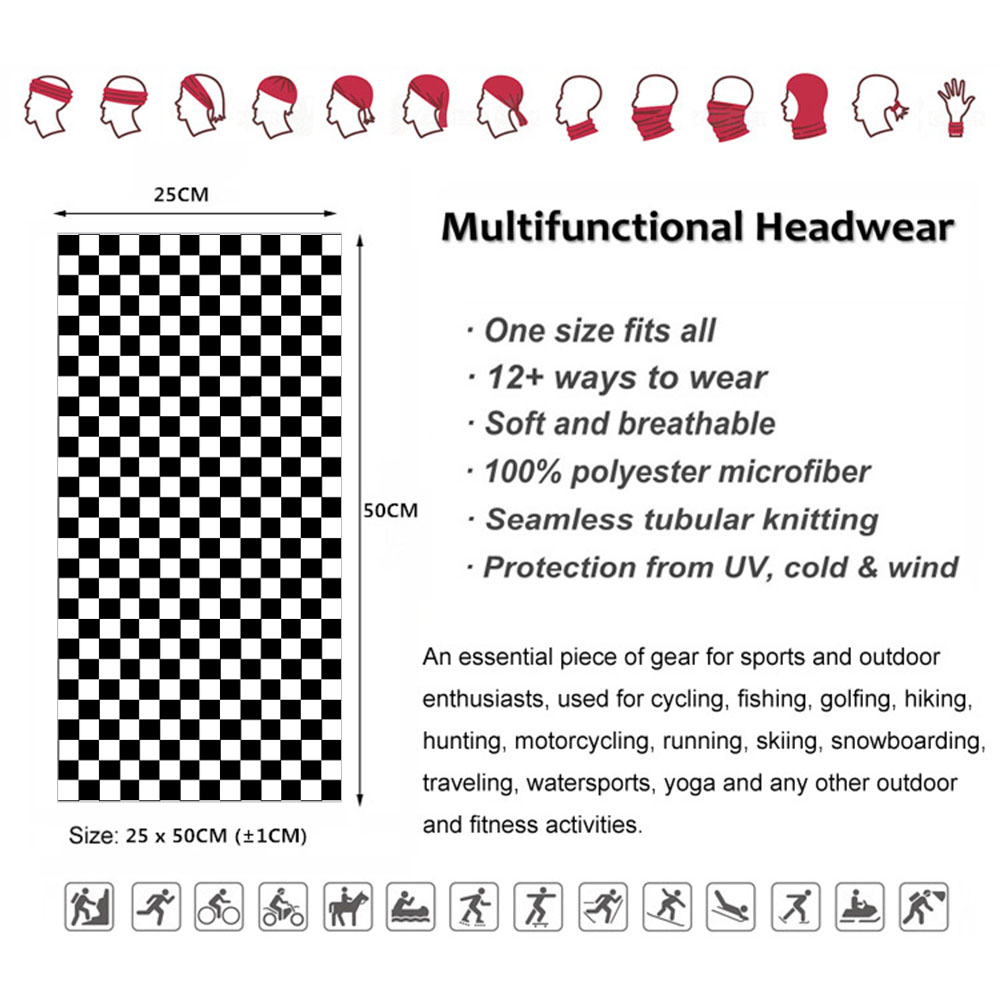 Diadema estampada a cuadros Sk - Cycling Gear For Men reseña y precio
